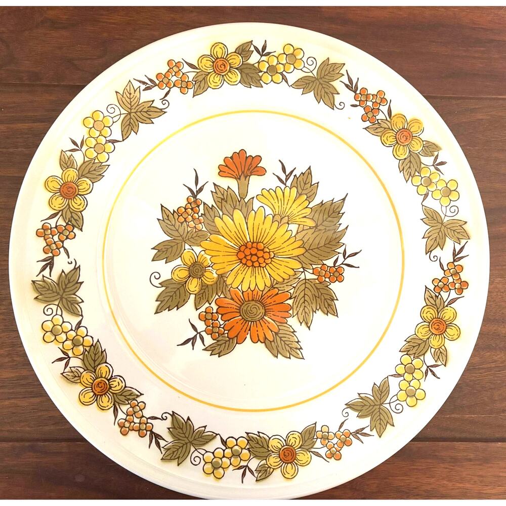 Vintage Mikasa 1970's Provencal Salem Round Platter # C2302 Floral Pattern Japan